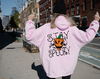 Stay Spooky Hoodie, Halloween Party, Halloween Sweatshirt, Halloween Costumes, Halloween Sweat, Spooky Season, Halloween Gifts, Pumpkin Gift