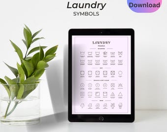 Laundry Symbols Cheat Sheet: Printable Guide (Digital Download)