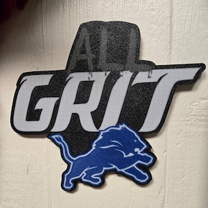 All Grit Wall Art Detroit Lions