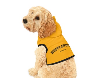 Hufflepuff Hogwarts House Dog Hoodie - Harry Potter, Pet Accessories