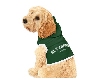 Slytherin Hogwarts House Dog Hoodie - Harry Potter, Pet Accessories