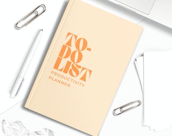 Undated Planner Book | To Do List Notebook | Hourly Daily Planner | Minimalist Notebook