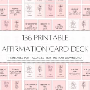 Cartes d'affirmation mignonnes | Cartes de pont d'affirmation | Cartes d'affirmation imprimables | Ensemble de cartes de motivation | Encouragements quotidiens