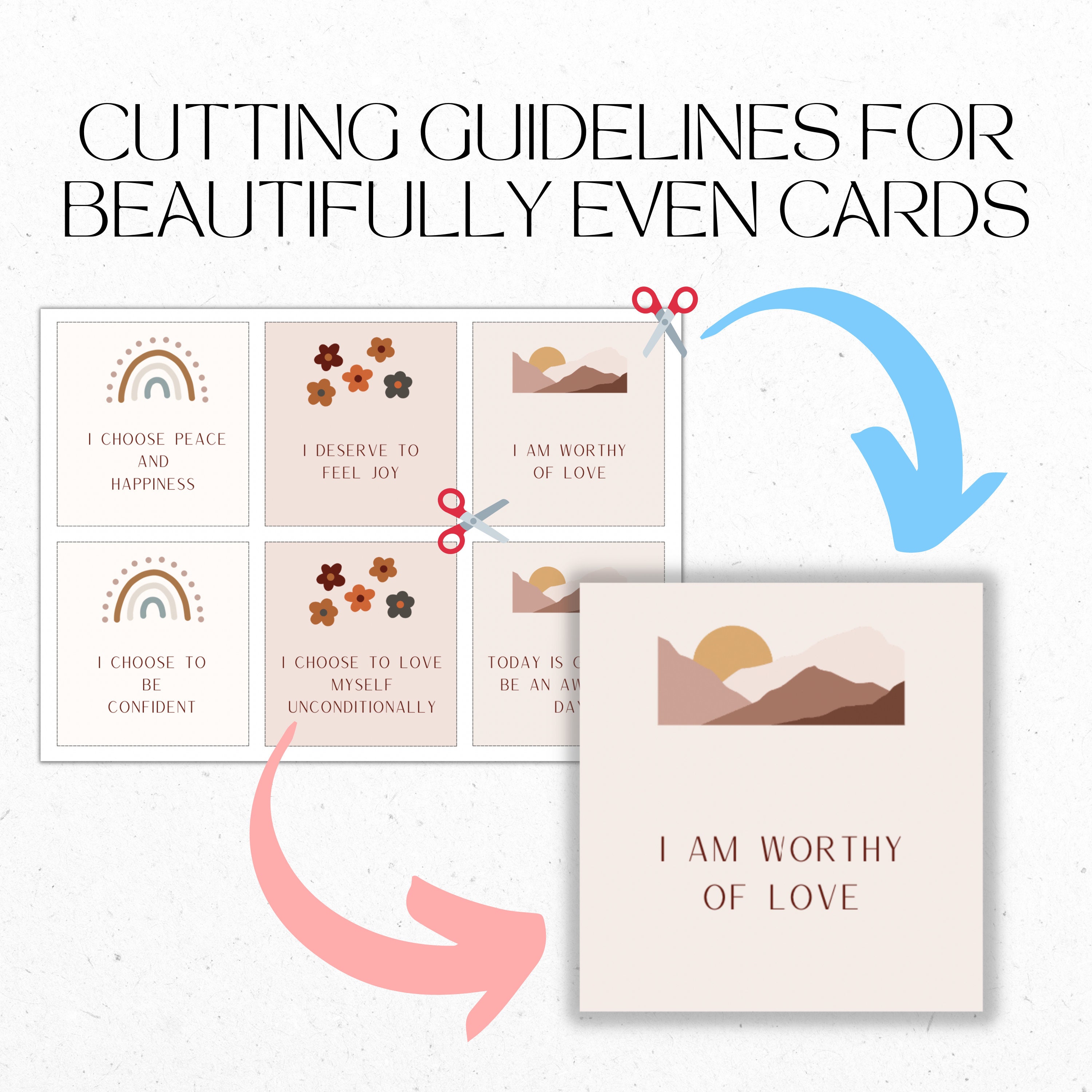 Boho Affirmations Affirmation Card Deck Printable Affirmation Cards Law ...