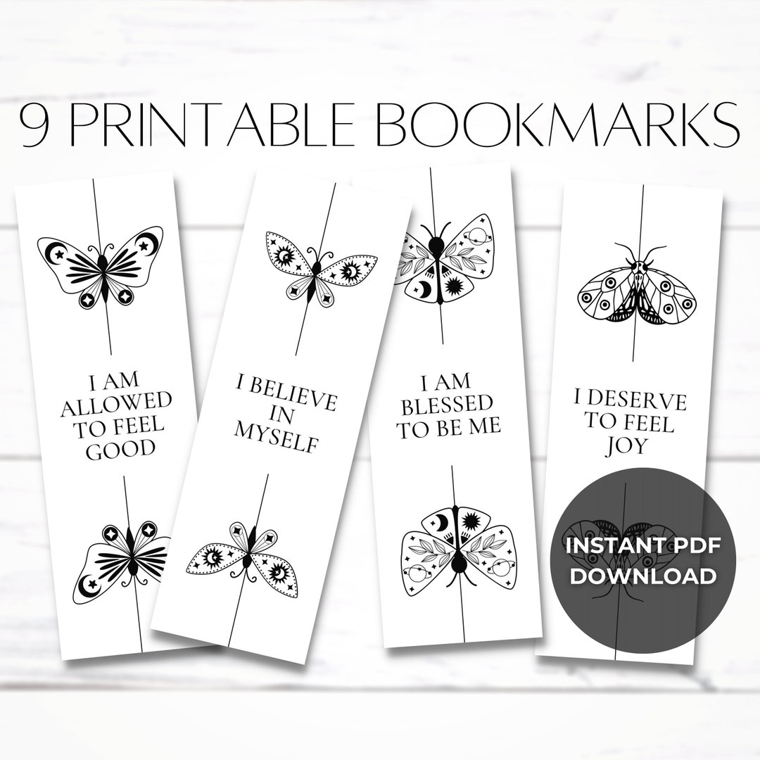 Butterfly Bookmark Witchy Bookmark Cute Bookmark Set Aesthetic