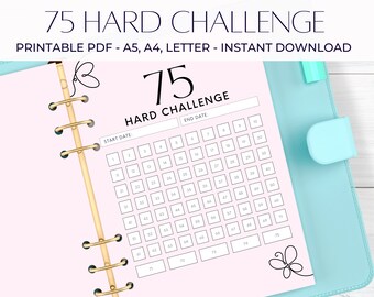 75 défi difficile avec suivi des progrès