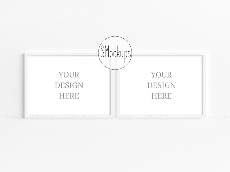2 Frames Mockup Horizontal Mock Up A4 Frame Mockup Digital Etsy Australia