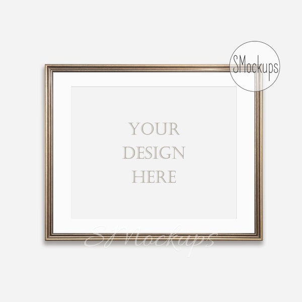 16x20 vintage frame mockup, vintage digital frame overlay, old frame mockup, 4x5 vintage gilded frame mockup with switchable mat,PSD,PNG,JPG