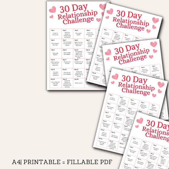 30 Day Relationship Challenge, Relationship Builder for Couples, Couple  Challenge Printable, Marriage Challenge 