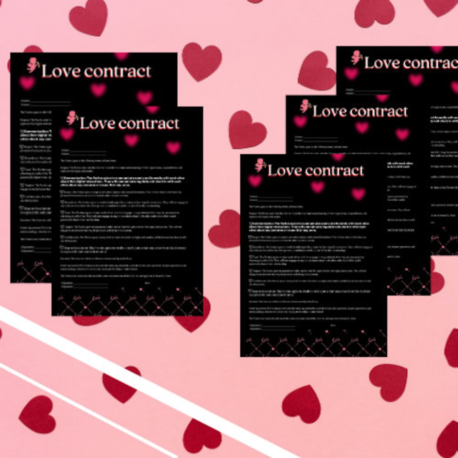 Printable Love Contract, Digital Relationship Contract, Valentines Day Printable Love Contract, Digital Relationship Contract, Valentines Day