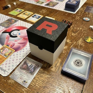 Team Rocket Pokémon Card Deck Box | 3D Printed, Top Loader Case