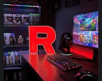 Pokemon LED Team Rocket Lightbox | Pokemon Room Decor