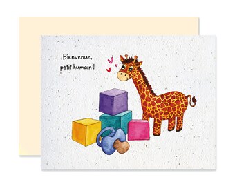REG011 - Tarjeta plantable - Jirafa bebé