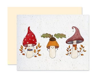 REG037 - Tarjeta plantable - Setas de otoño