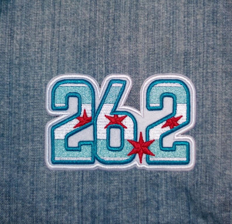 Chicago Inspired 26.2 (mi) Marathon Die Cut Embroidered Milestone Patch ...