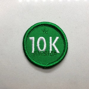 10K Finisher (6.2 miles) Merit Badge Patch for Runners