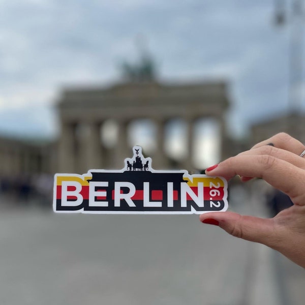 Berlin Marathon Inspired Sticker for Laptop and Water Bottle