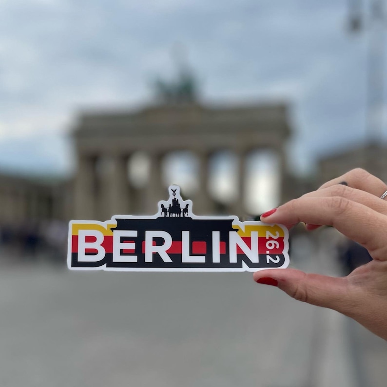 Berlin Marathon Inspired Sticker for Laptop and Water Bottle - Etsy
