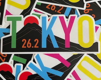 Tokyo Marathon Inspired Sticker for Laptop and Water Bottle