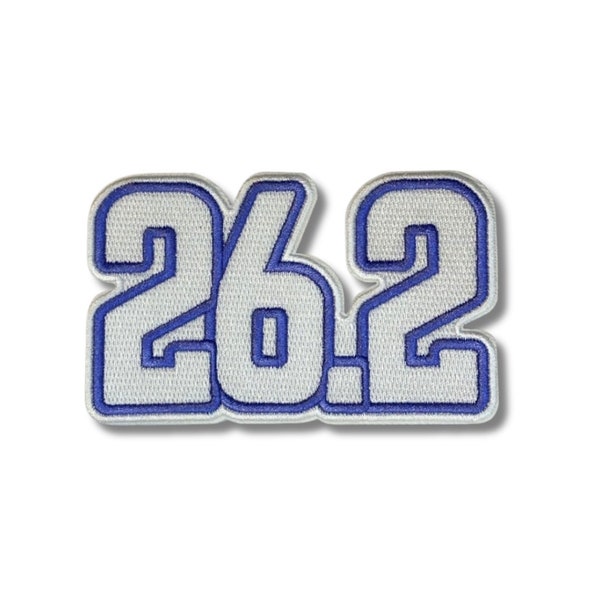 26.2 (mi) Marathon Die Cut Embroidered Milestone Patch