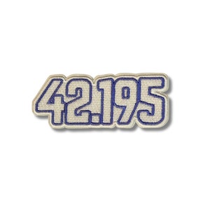 42.195 (km) Marathon Die Cut Embroidered Milestone Patch