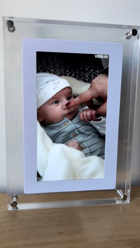 Marcos digitales para bebés / Marco de imagen de video / Marcos de fotos  personalizados / Memoria única para bebés / Marcos de acrílico modernos -   España