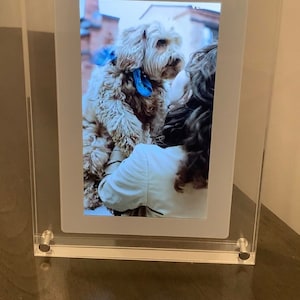 Pet Digital Frames | Video Picture Frame | Picture Frames Personalized | Unique Pet Memory | Modern Acrylic Frames