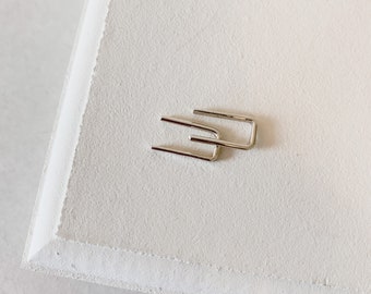 Bar Climber Earrings, Climber Earrings, Sterling Silver Climber Earrings, Sterling Silver Bar Earrings, Simple Climber Earrings, Ear Climber