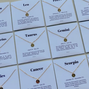 Sternzeichen Halskette | Sternzeichen Halskette | Minimalistische Sternzeichen Halskette | Zierliche Sternzeichen Halskette | Sternzeichen Schmuck | Astrologische Halskette