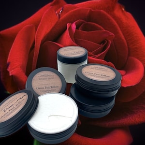 Nourishing Tallow Face Cream with Castor Oil, Apricot Oil, and Rosewater
