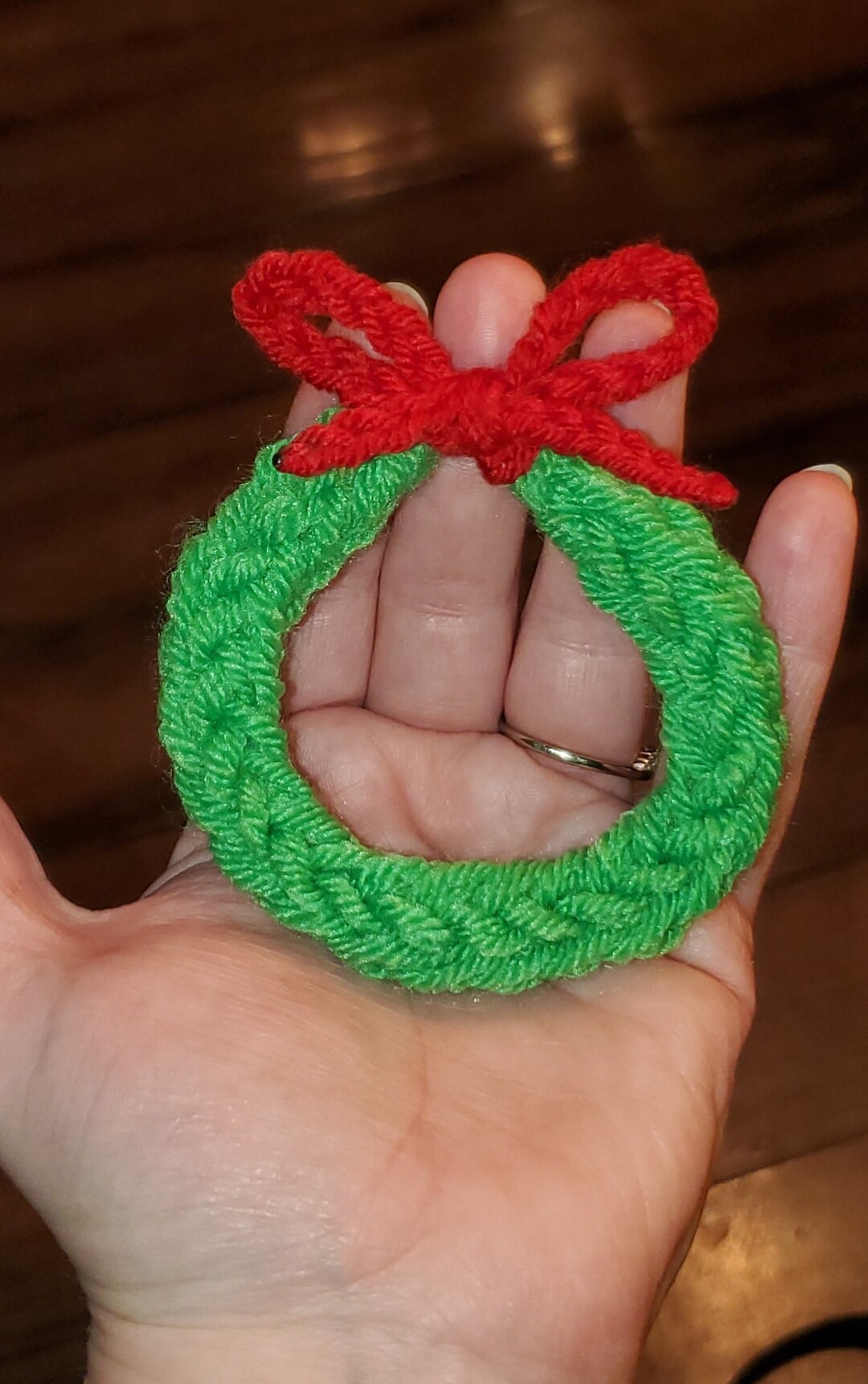Knitted Christmas Wreath Etsy