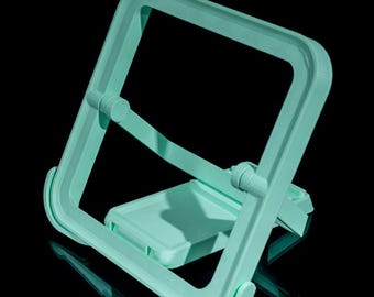 Adjustable blue Book Stand: Portable Stylish Reading Accessory - Book Holder for Desk, Kitchen Office