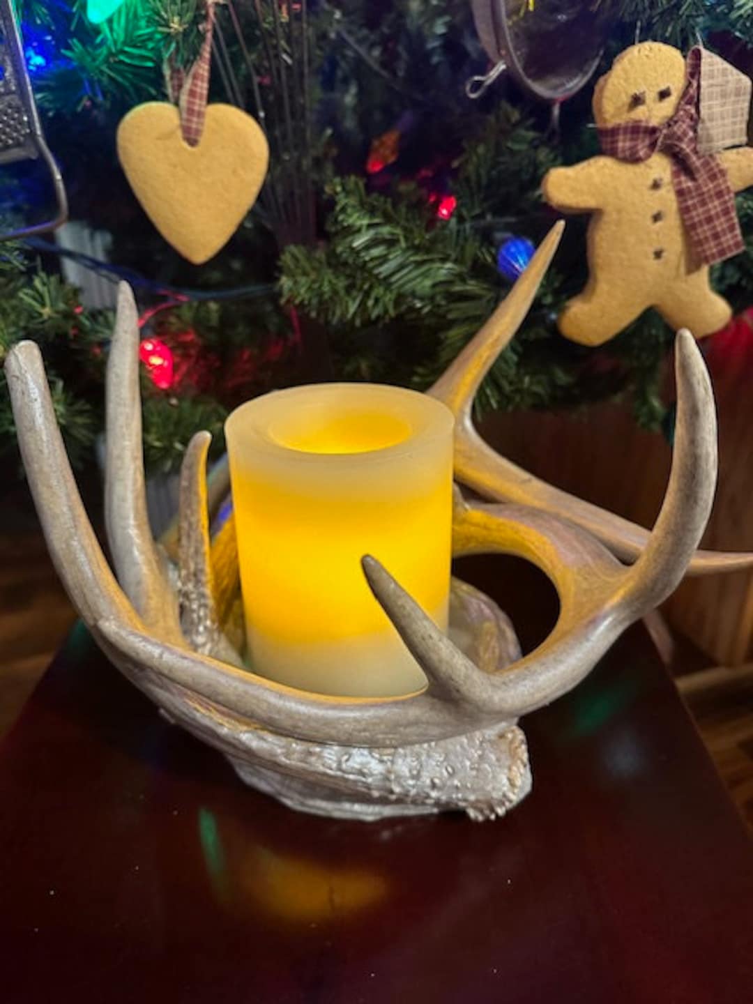 Whitetail Deer Antler Candle Holder Pearlescent Finish Etsy