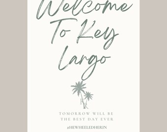 Welcome Sign Template, Custom Welcome Sign, Destination Wedding Sign, Beach Party Welcome Sign, Welcome Party Sign, Wedding Welcome Sign