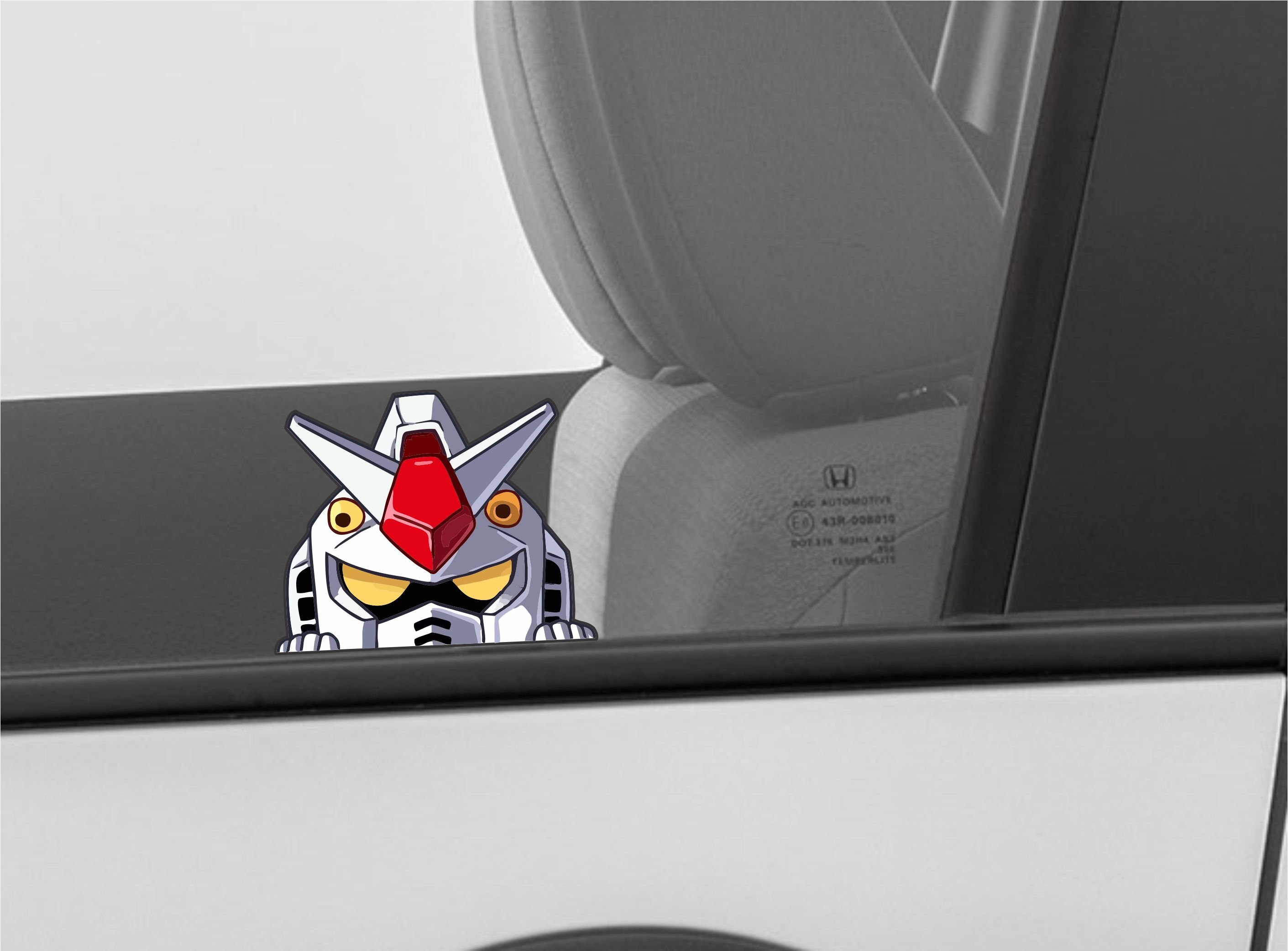 EARLFAMILY Anime Cartoon RX93 Nu Gundam Peeker Car Sticker Vinyl JDM