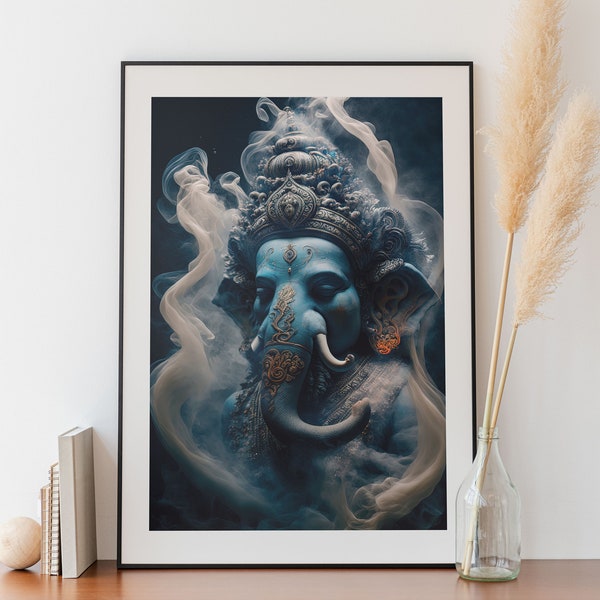 Divine Art | Spiritual Wall Art | Digital Download | Meditation Poster | Hindu Art | Home Decor | Ganesha Printable | Ganesha Poster