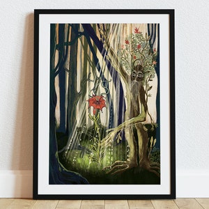 Art print "Dobrochoczy" by Natalia Noszczynska / Fine art illustration / 50x70, 40x50, 30x40, 30x21 cm / Folk illustration /