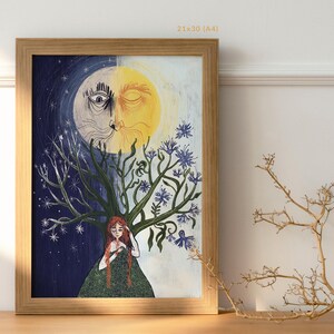 Despertar / Lámina del Árbol de la Vida / Ilustración de Renovación Primaveral / Decoración de Naturaleza Popular imagen 5