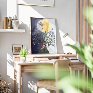 Despertar / Lámina del Árbol de la Vida / Ilustración de Renovación Primaveral / Decoración de Naturaleza Popular imagen 8