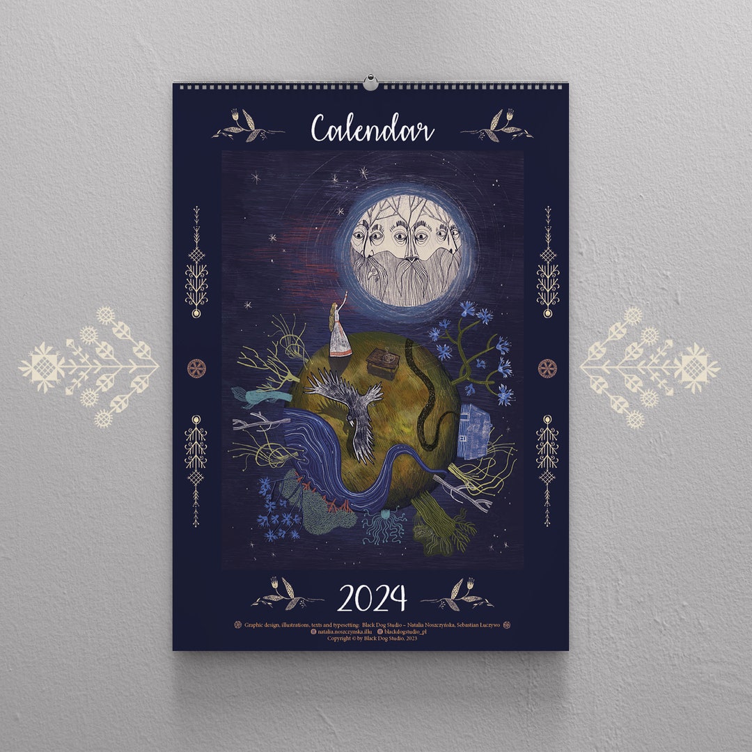 ENGLISH VERSION / Slavic Calendar 2024 by Natalia Noszczynska Etsy