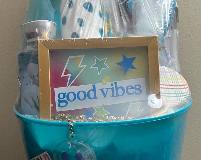 Good Vibes Tween/Teen Gift Basket (Turquoise)