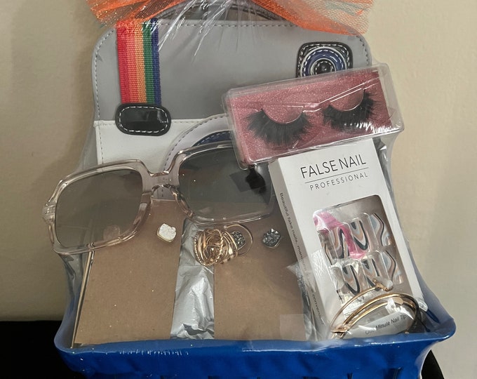 Photo Ready Blue Gift Basket