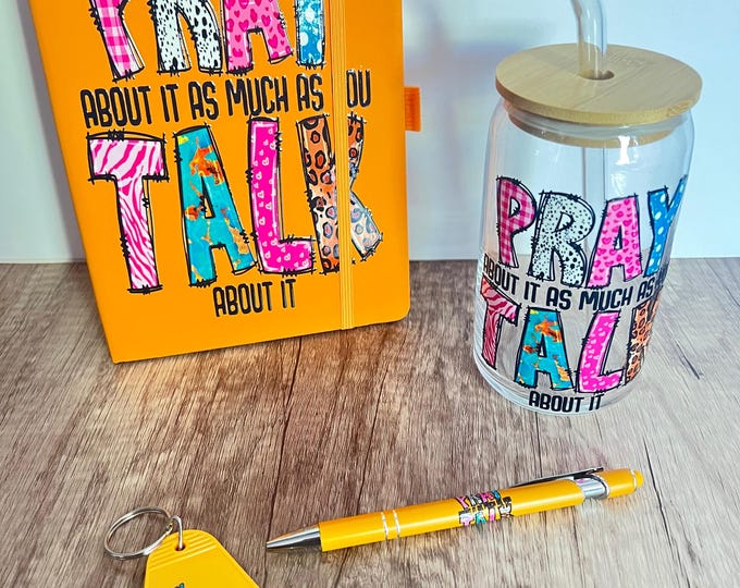 Pray About it....Talk About it Tumbler and Journal Set