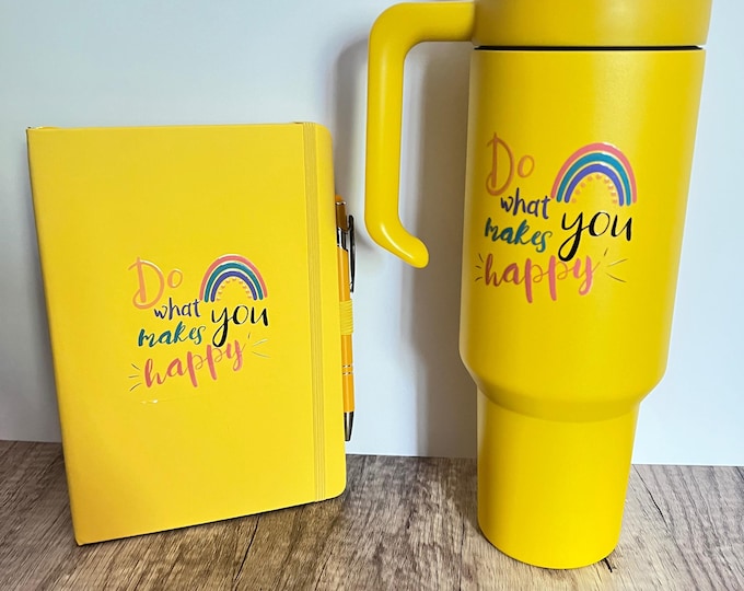 Do What Makes You Happy Tumbler and Journal Set