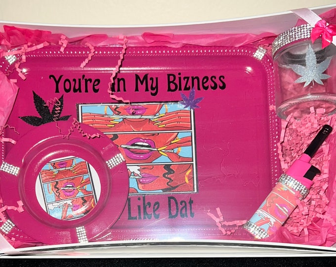You In My Business I'on Like Dat Rolling Tray Sets