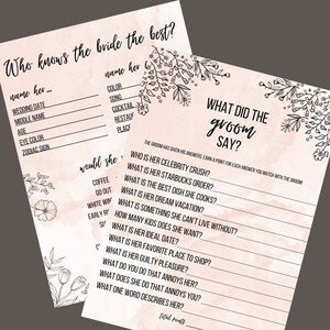 Bridal Shower Printable Games- 2 Pack