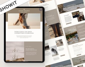 Minimalistische en neutrale Showit-websitesjabloon voor bedrijfseigenaren Showit-websitesjabloon voor creatievelingen