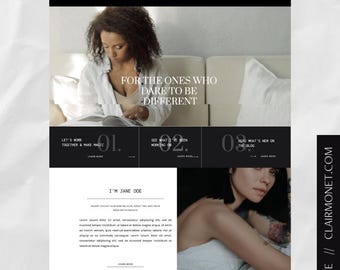 May include: A black and white website template for a business called Cordelina. The website features a tagline "ShowIt Website Template" and a call to action "For the ones who dare to be different".