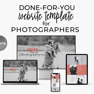 Canva Website Template for Photographers l Done For You Website l Canva Template Website l Website Templates l Business Website Template