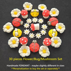 Belles fleurs comestibles - Fleurs FONDANT pour décoration de gâteaux pour cupcakes / décorations de gâteaux.